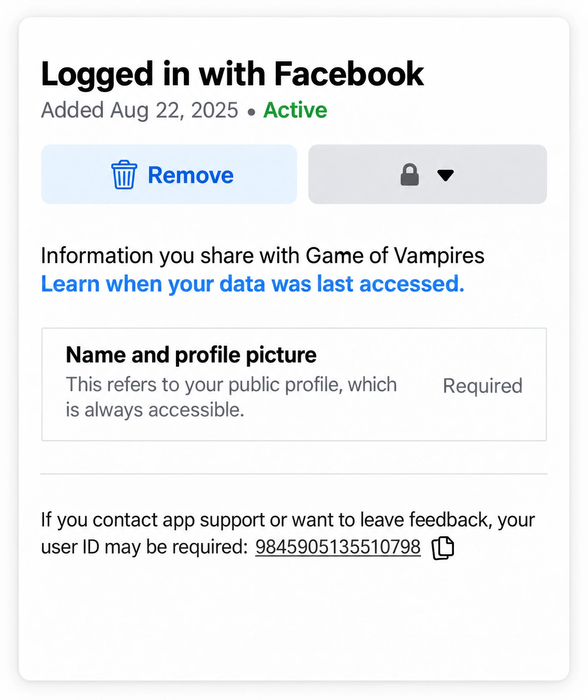 Where to find your Facebook ID on the Facebook page