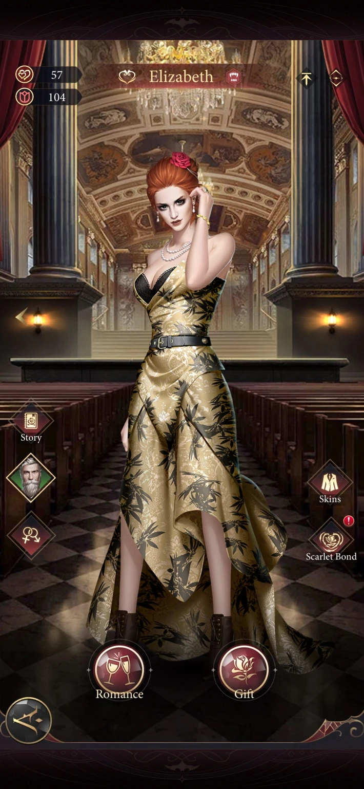 Lover screen in Game of Vampires