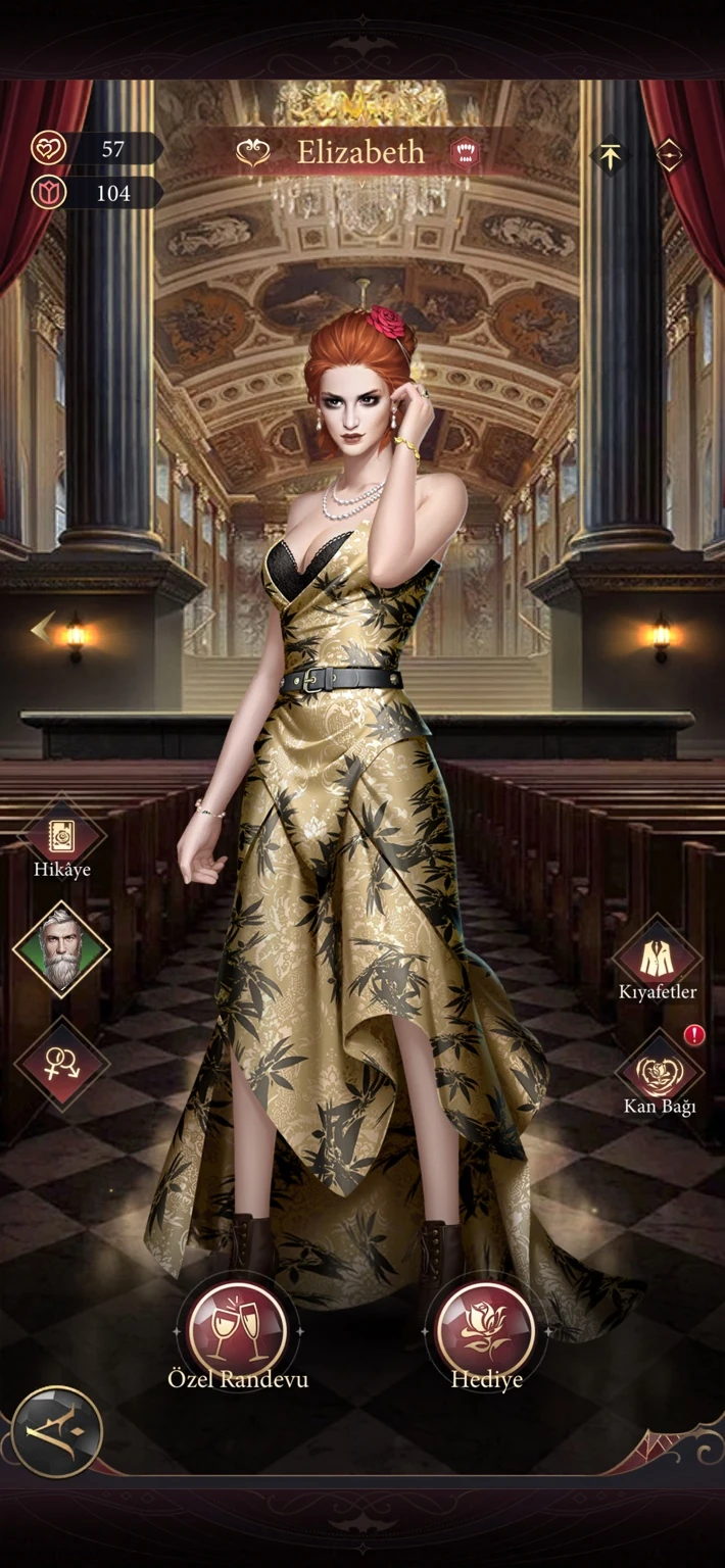 Game of Vampires Sevgili ekranı