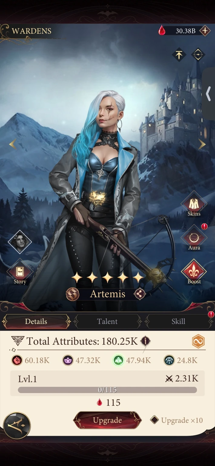 Warden screen in Game of Vampires